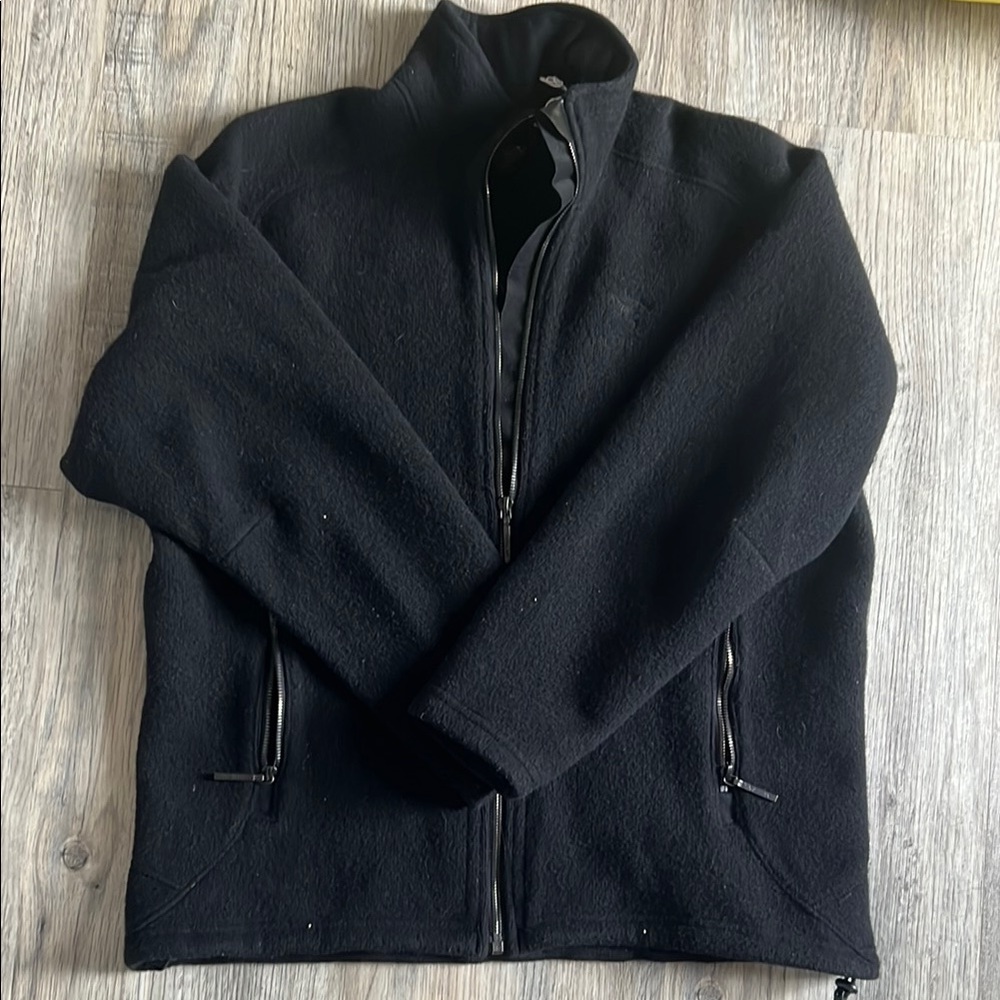 Womens Black Full-Zip Sweater